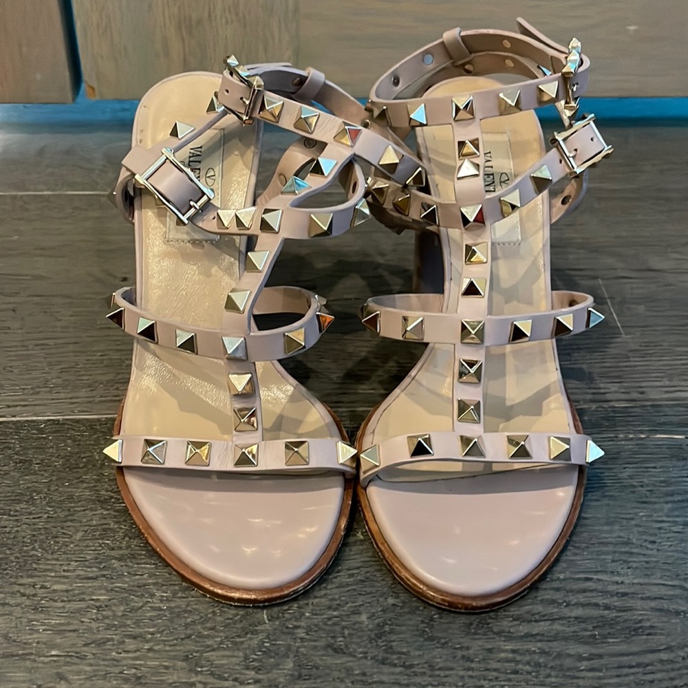 Valentino Rockstud Ankle Strap Sandal